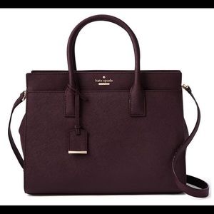 Kate Spade Cameron Street Candace Satchel Mahogany Leather Shoulder Bag